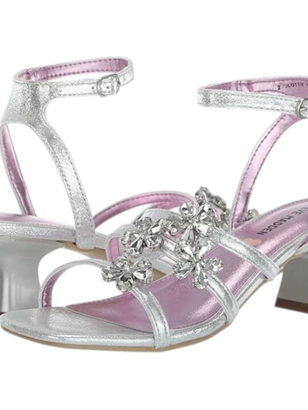 NWT Steve Madden Lottie Heeled Dress Sandal Size 5 Big Girls'